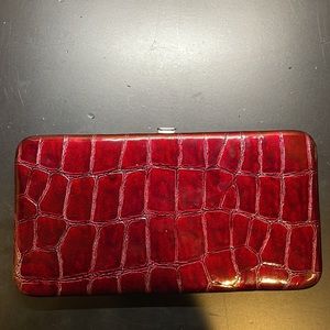 Red hard case wallet